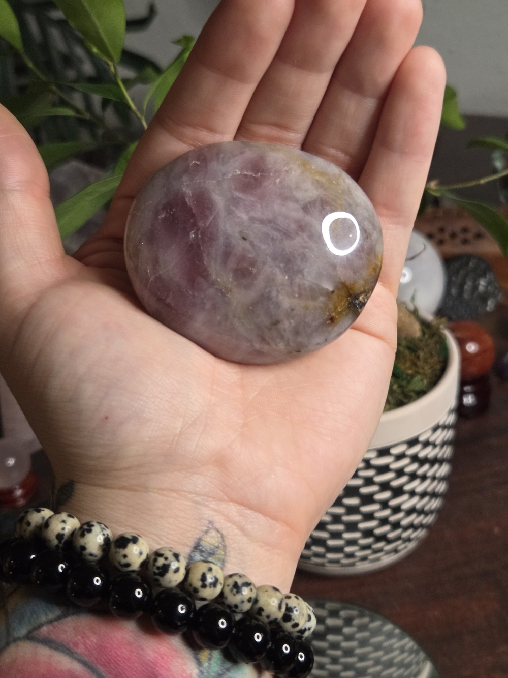 Pink Tourmaline Palmstone - Picture 2 of 16